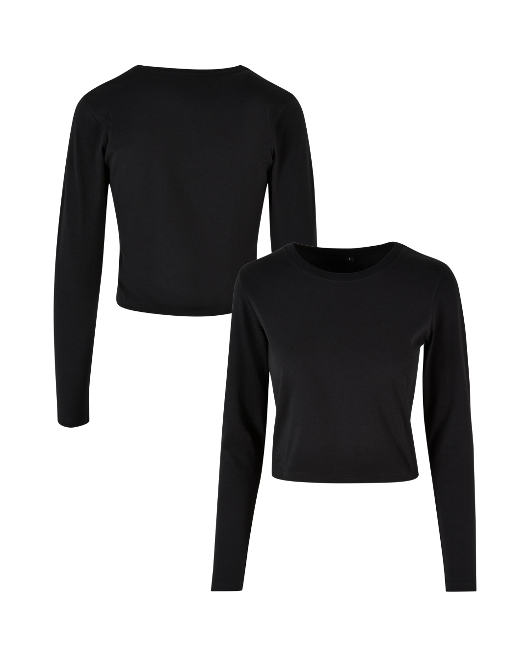 Ladies cropped Longsleeve schwarz