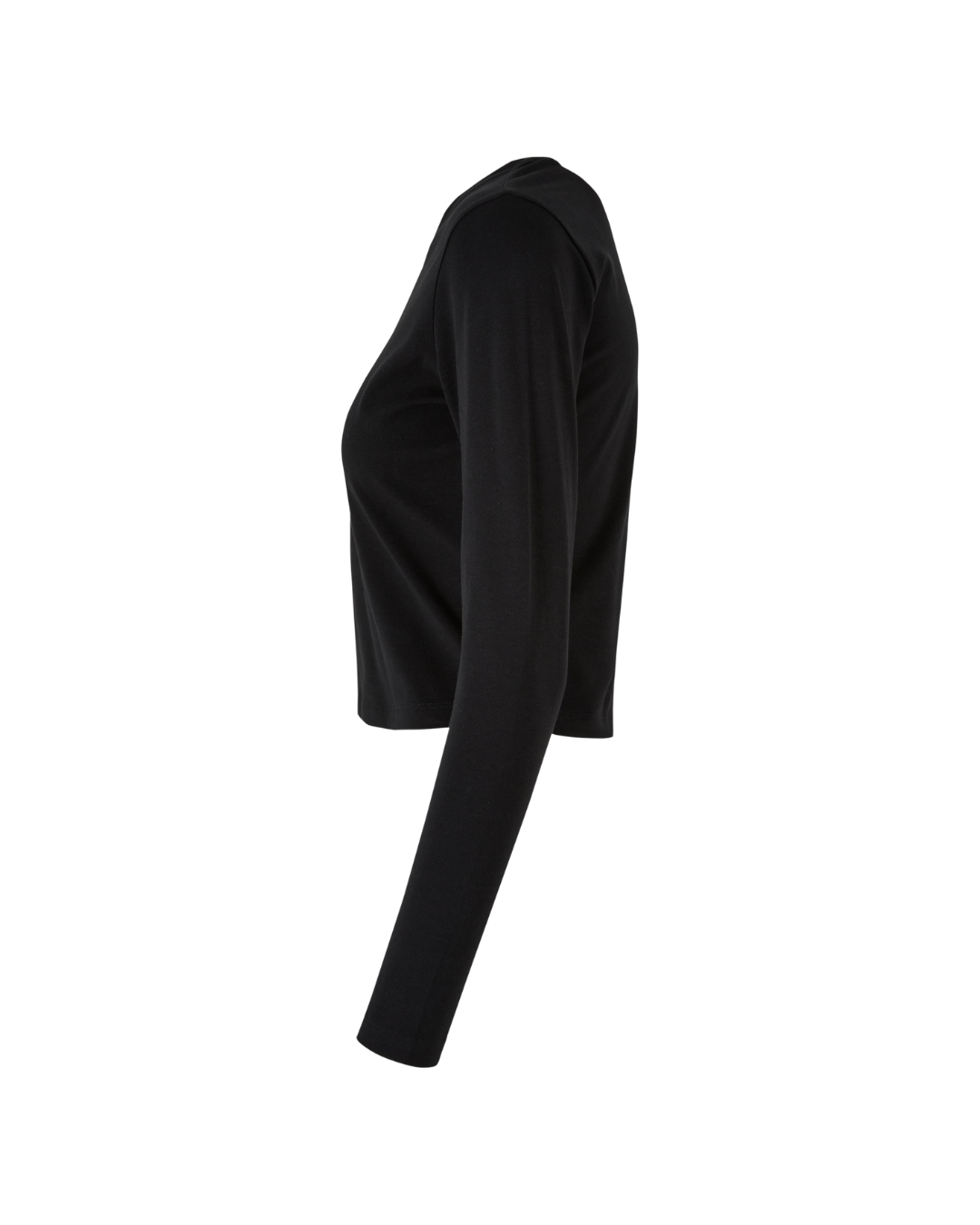 Ladies cropped Longsleeve schwarz