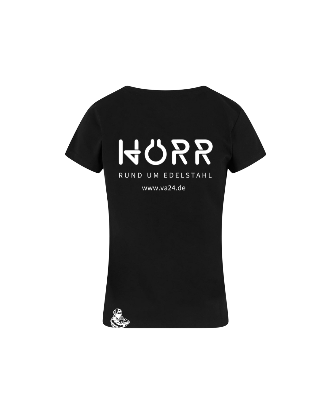 Damen T-Shirt inkl Druck in schwarz