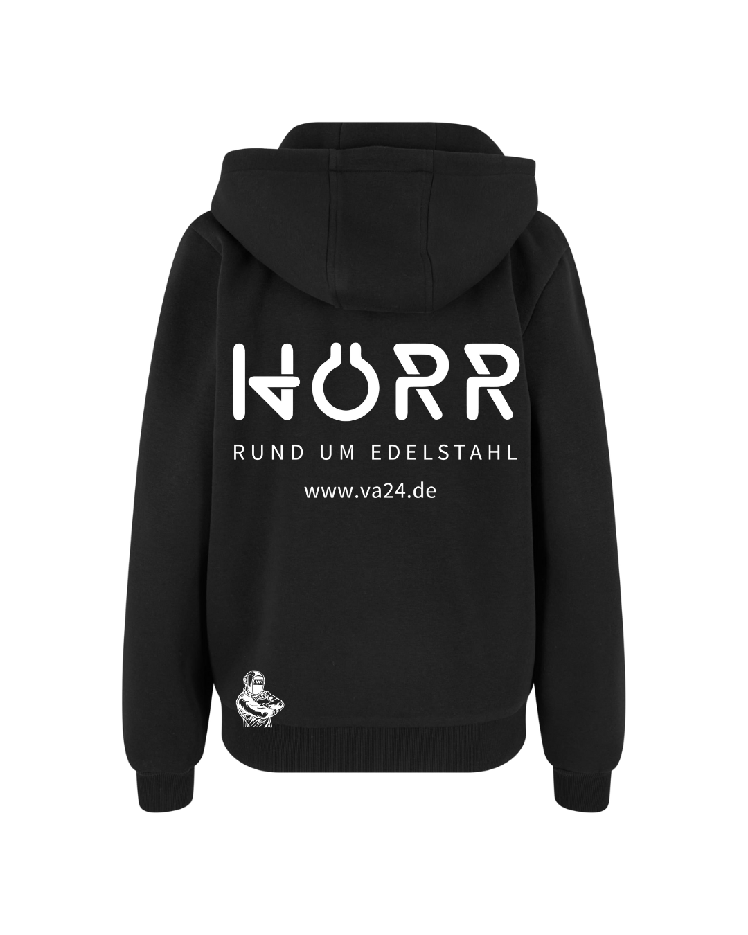 Damen Zipper inkl Druck in schwarz