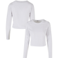 Ladies cropped Longsleeve weiss