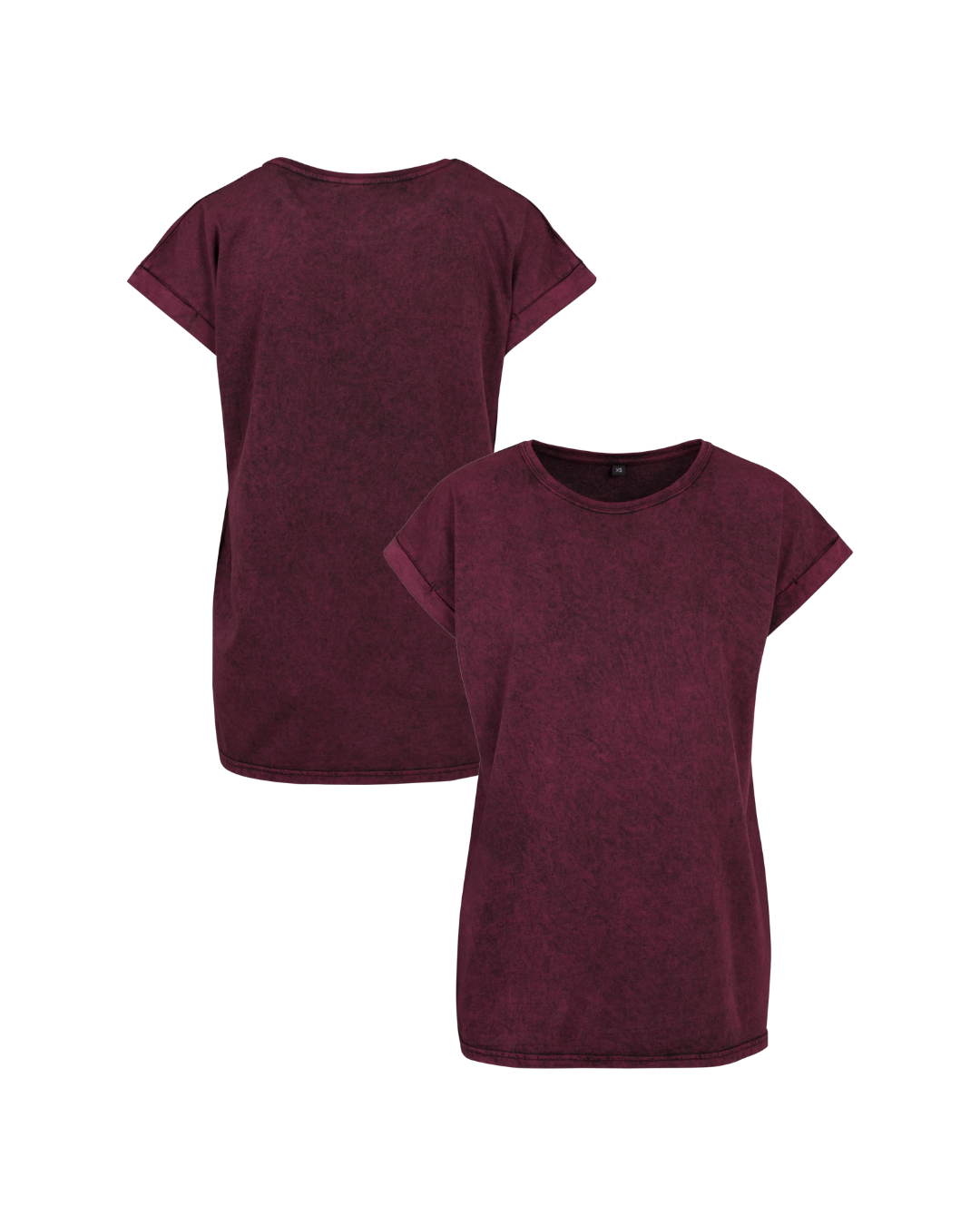 Ladies T-Shirt bordeaux meliert