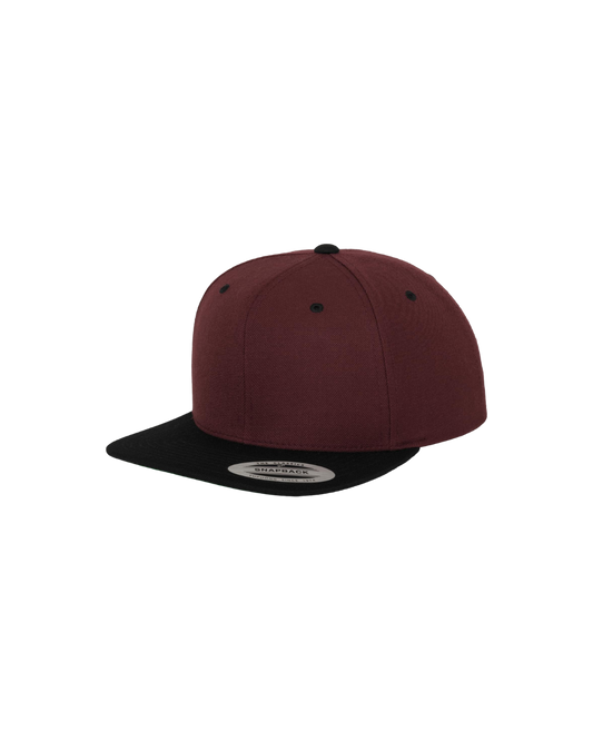 Snapback mit Farbkontrast bordeaux