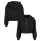 Ladies cropped Zipper schwarz