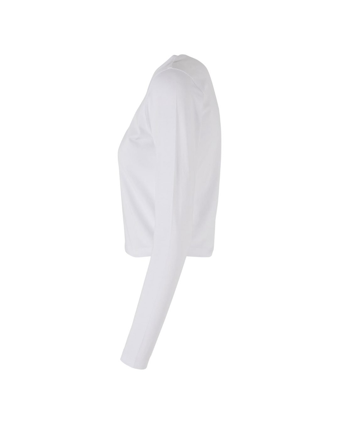 Ladies cropped Longsleeve weiss