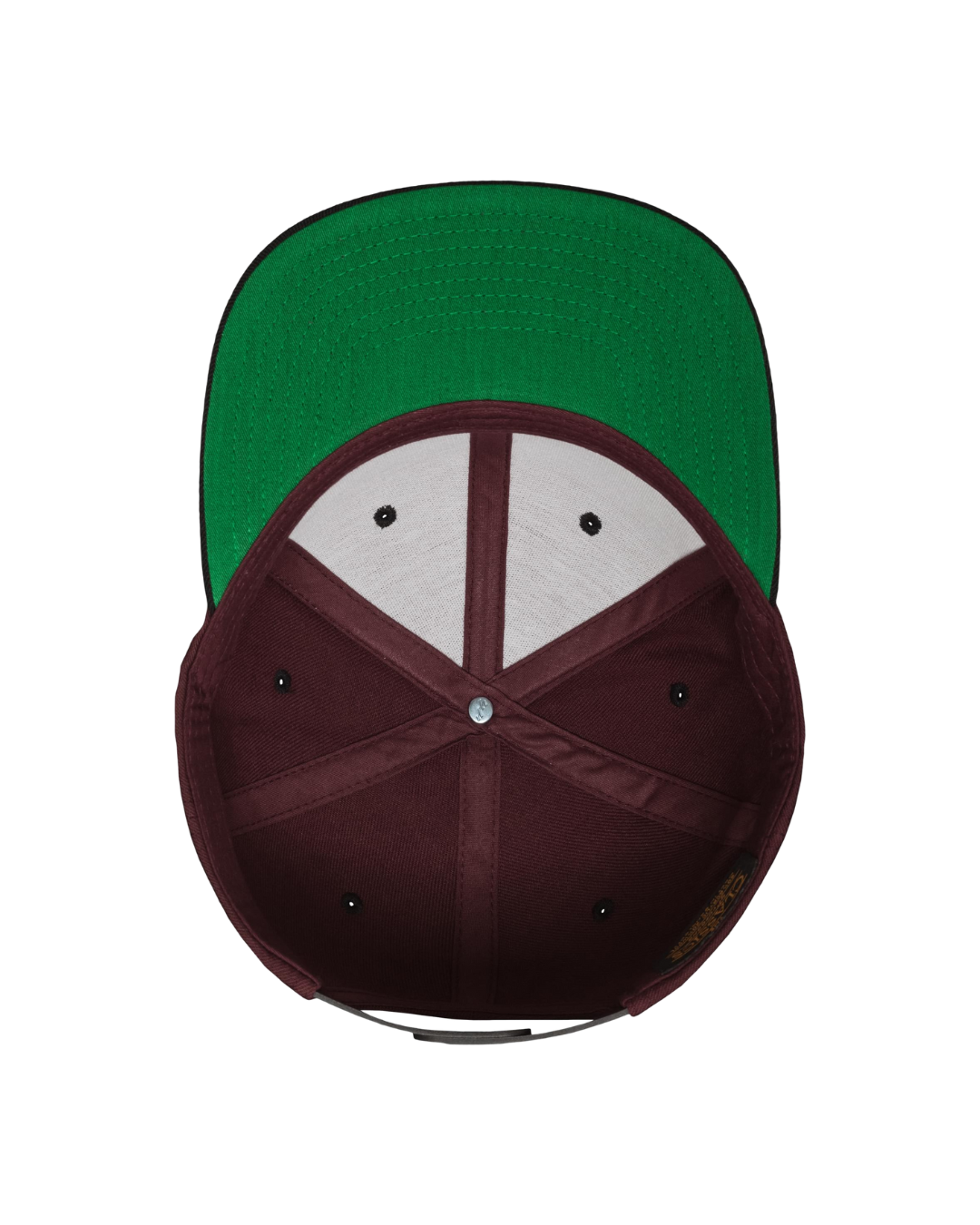 Snapback mit Farbkontrast bordeaux - grün