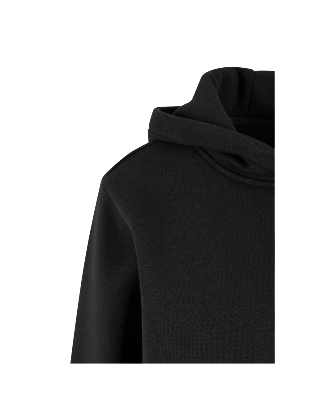 Ladies Fluffy Hoodie black