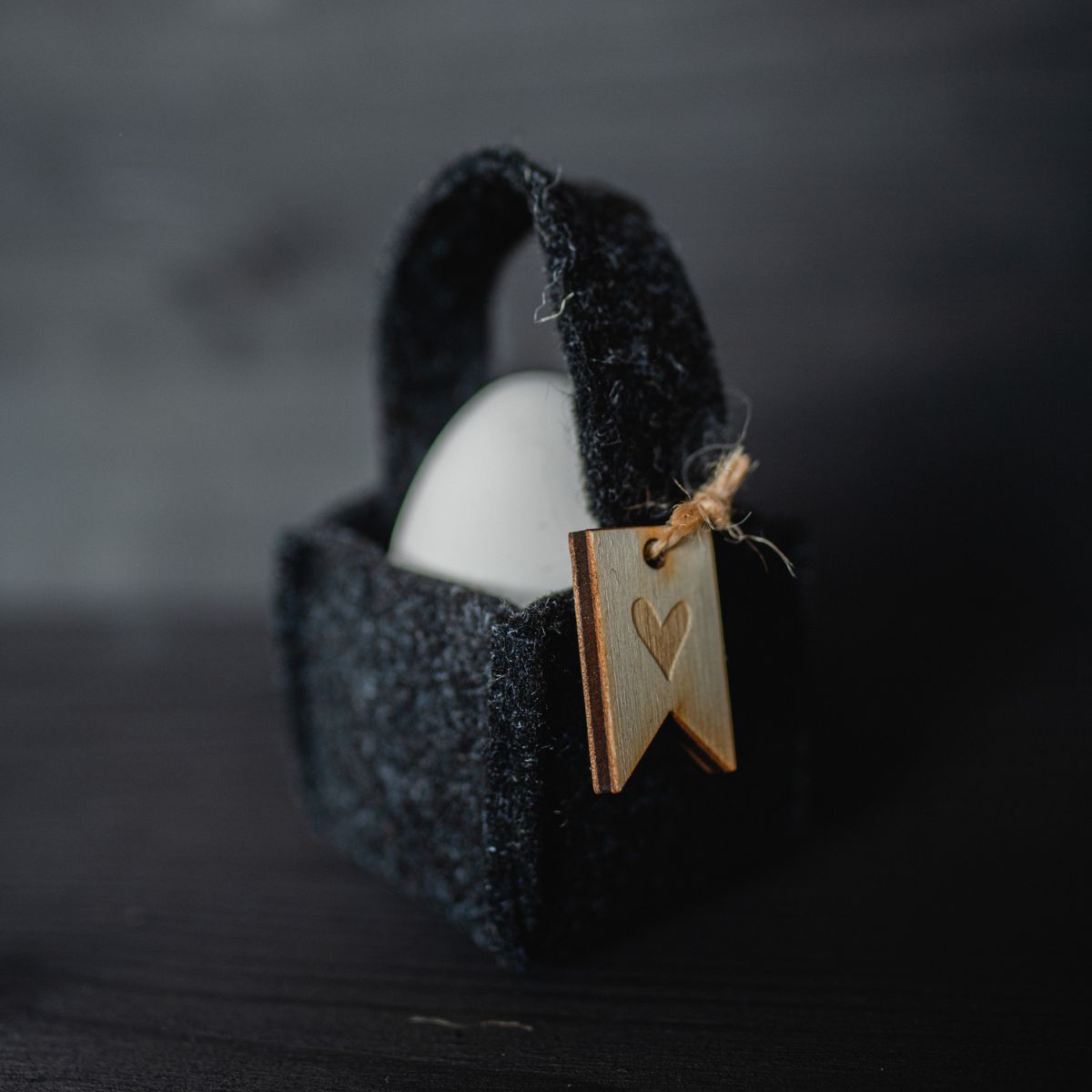 Mini Ei in Filztasche