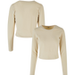 Ladies cropped Longsleeve sand
