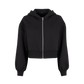 Ladies cropped Zipper schwarz