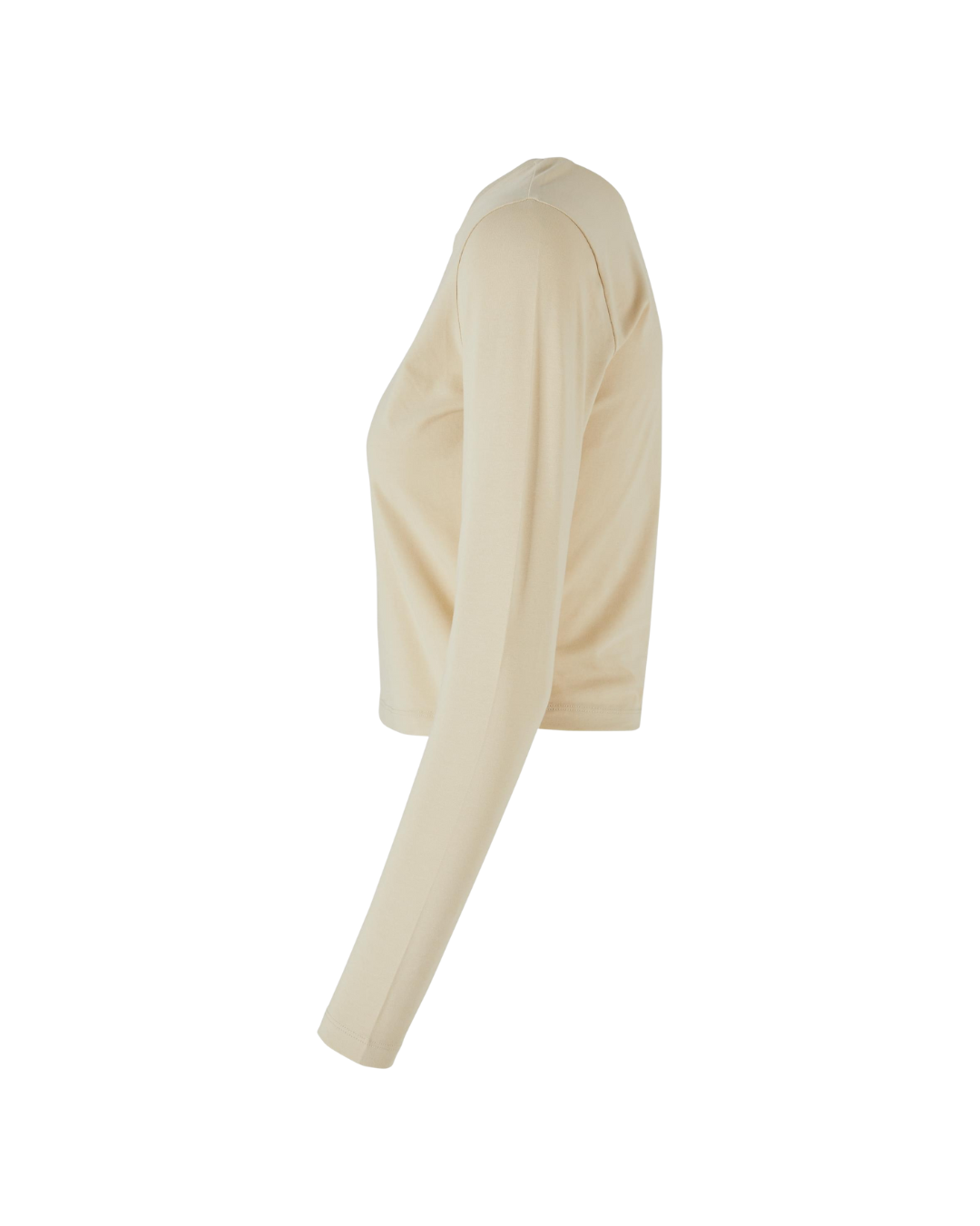 Ladies cropped Longsleeve sand