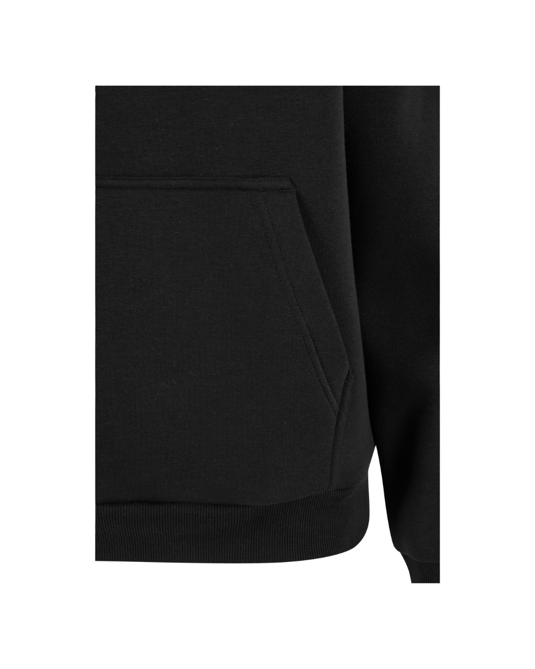 Ladies Fluffy Hoodie black