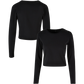 Ladies cropped Longsleeve schwarz