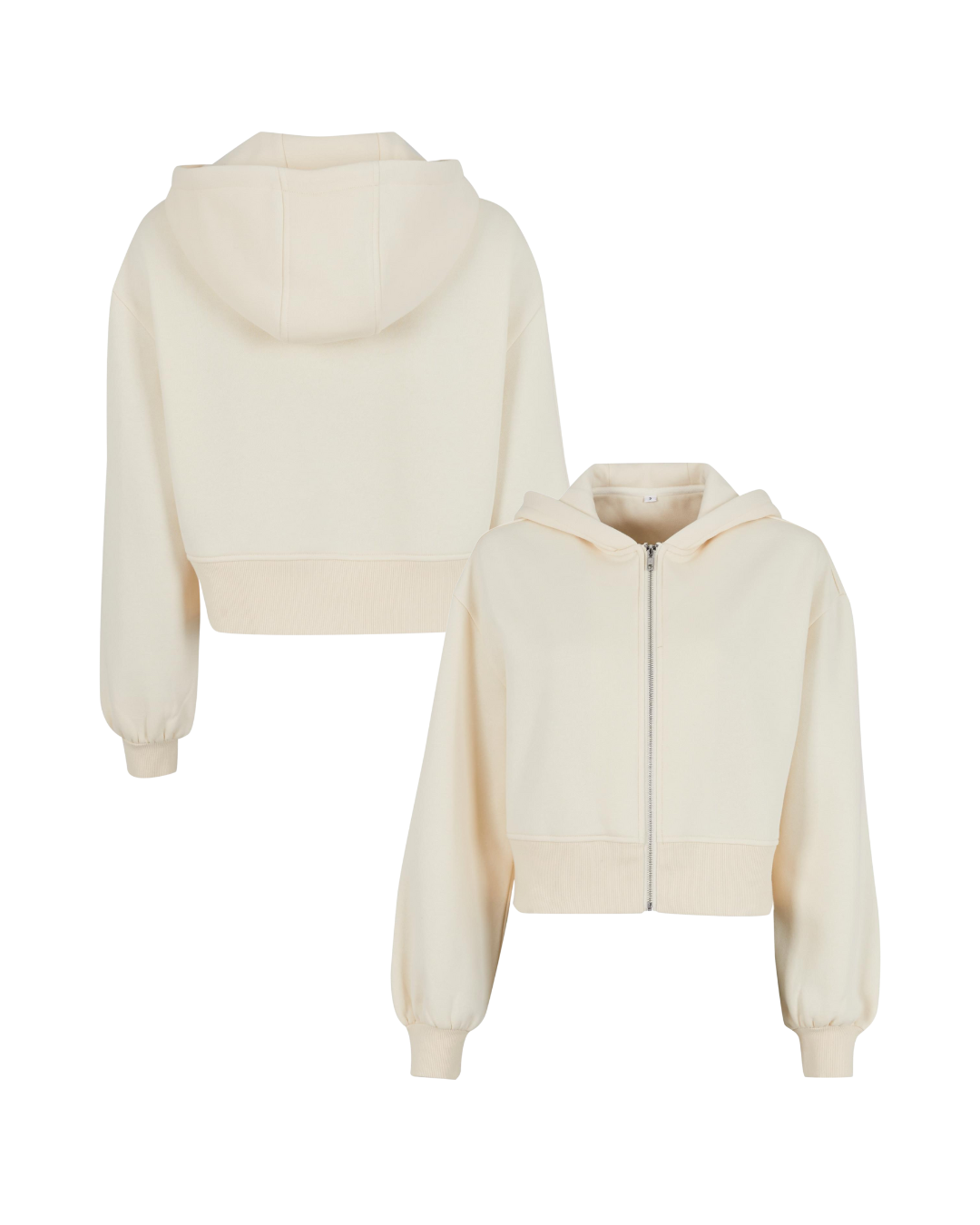 Ladies cropped Zipper sand