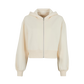 Ladies cropped Zipper sand