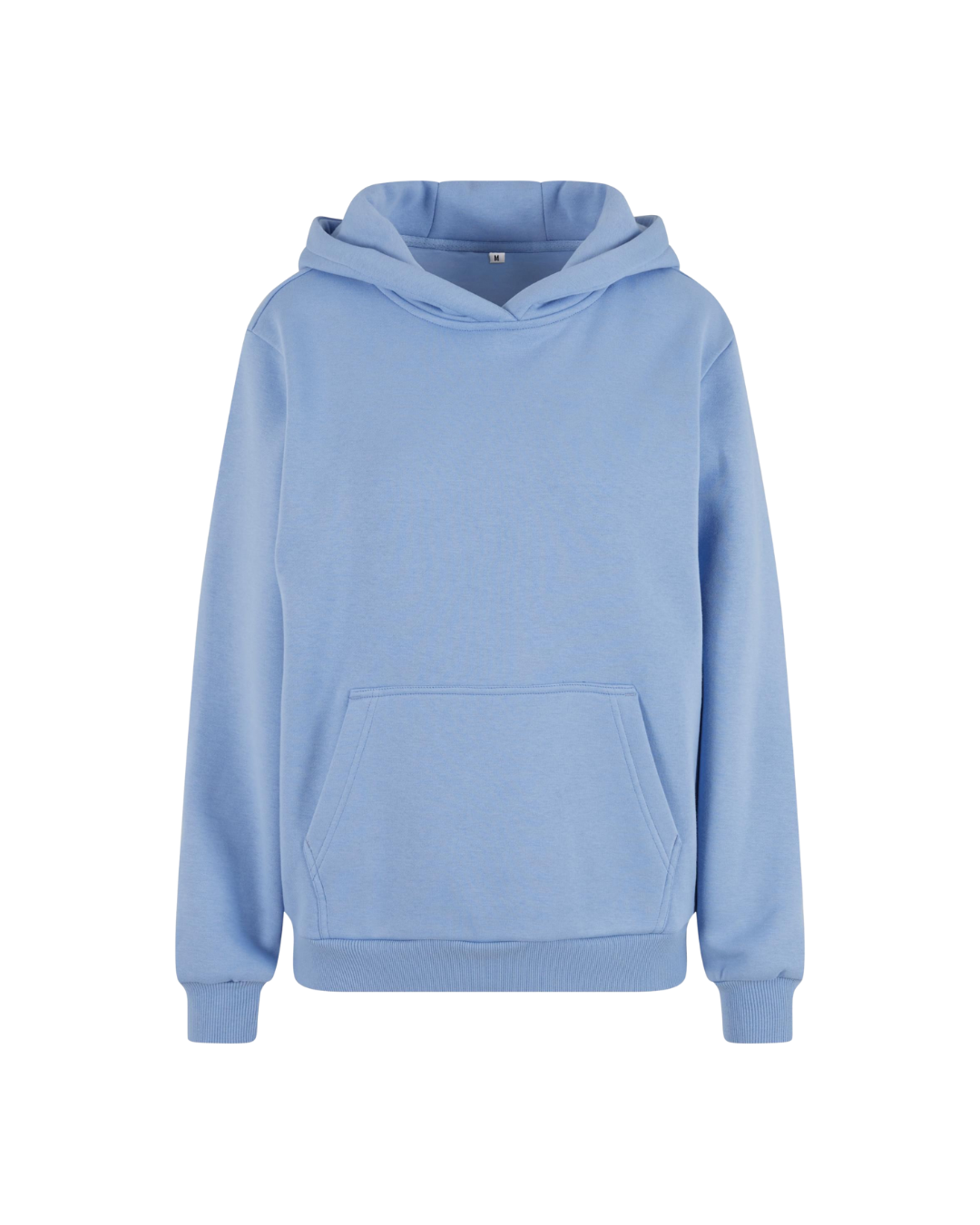 Damen Fluffy Hoodie in powderblue mit Vorderansicht