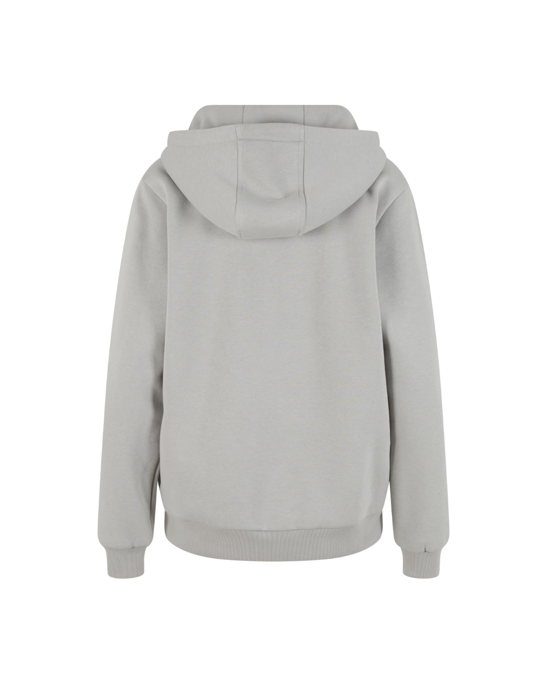 Damen Fluffy Hoodie lightasphalt mit Rückenansicht