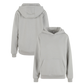 Damen Fluffy Hoodie lightasphalt mit Vorder und Rückenseite