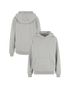 Damen Fluffy Hoodie lightasphalt mit Vorder und Rückenseite