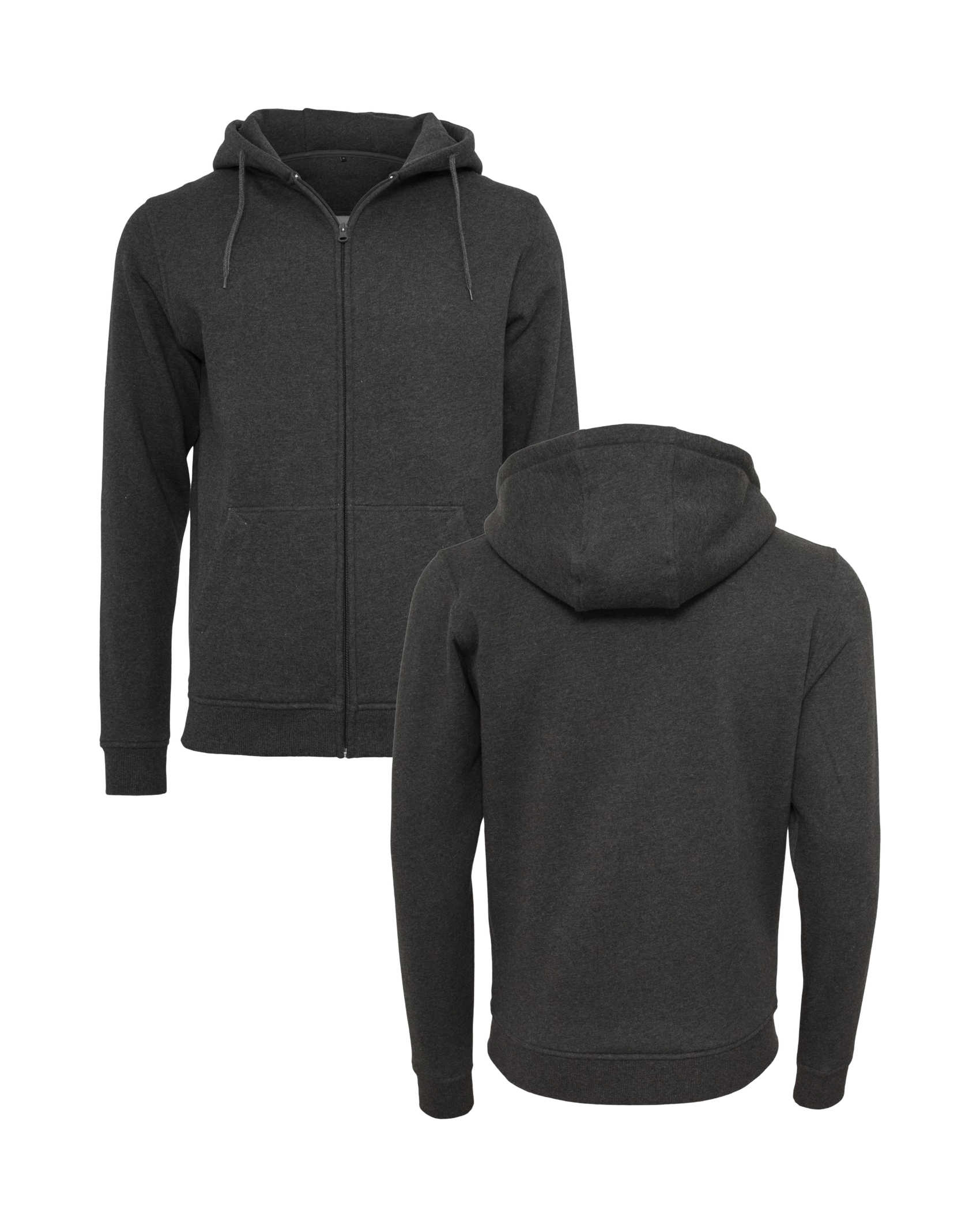 Zipper inkl Druck in charcoal