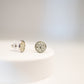 silberne Glitzer Ohrstecker